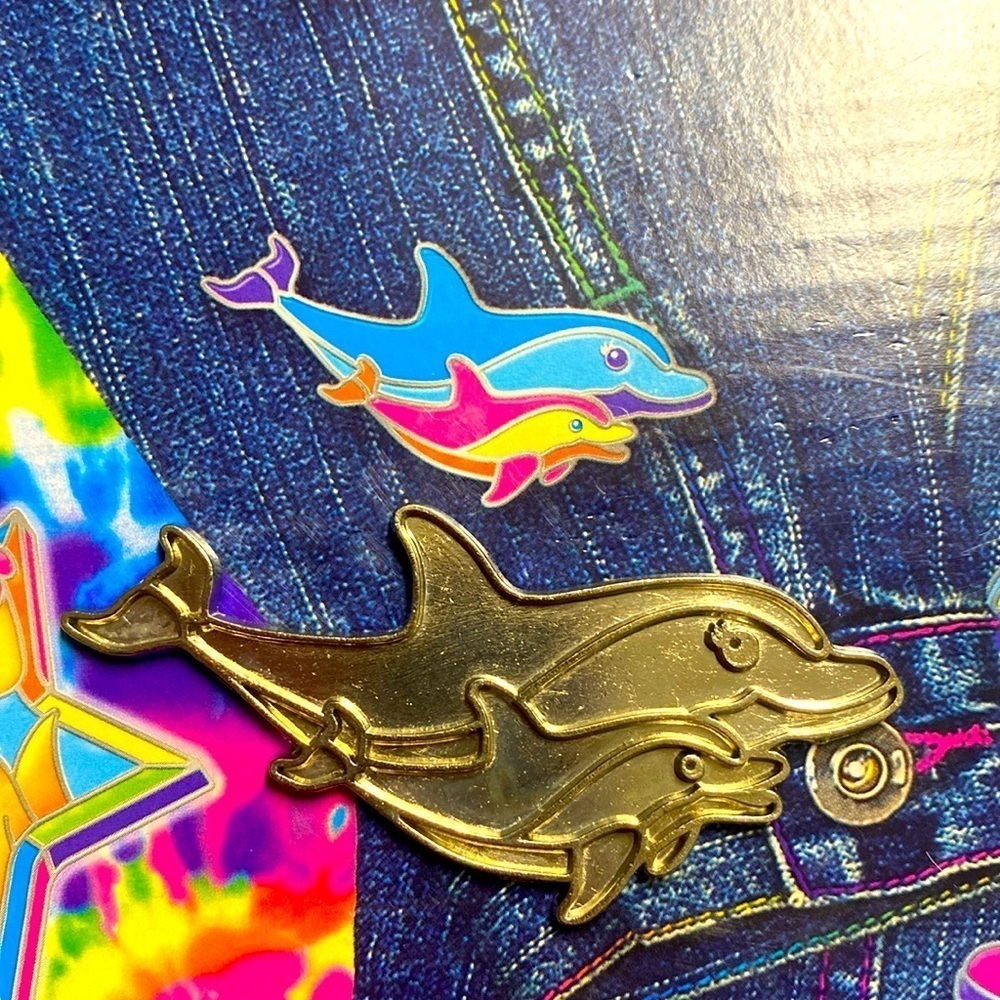 Lisa Frank dolphin pin medal the fantastic world of Lisa Frank bling out pendant - Picture 3 of 8
